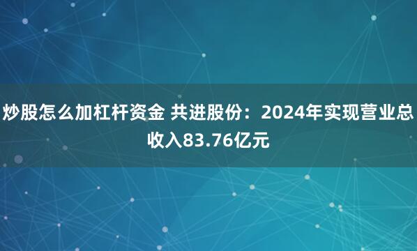 炒股怎么加杠杆资金 共进股份：2024年实现营业总收入83.76亿元