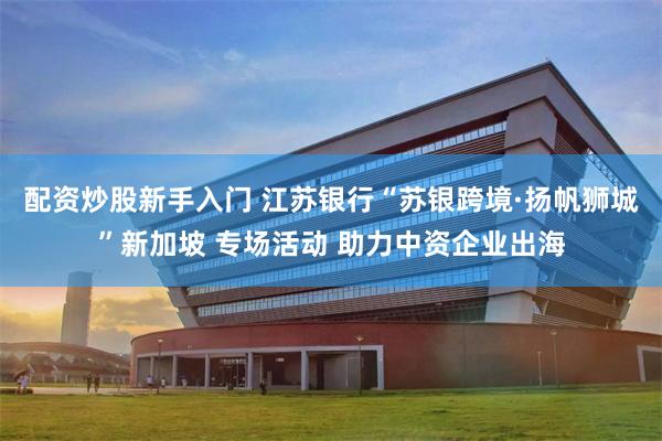 配资炒股新手入门 江苏银行“苏银跨境·扬帆狮城”新加坡 专场活动 助力中资企业出海